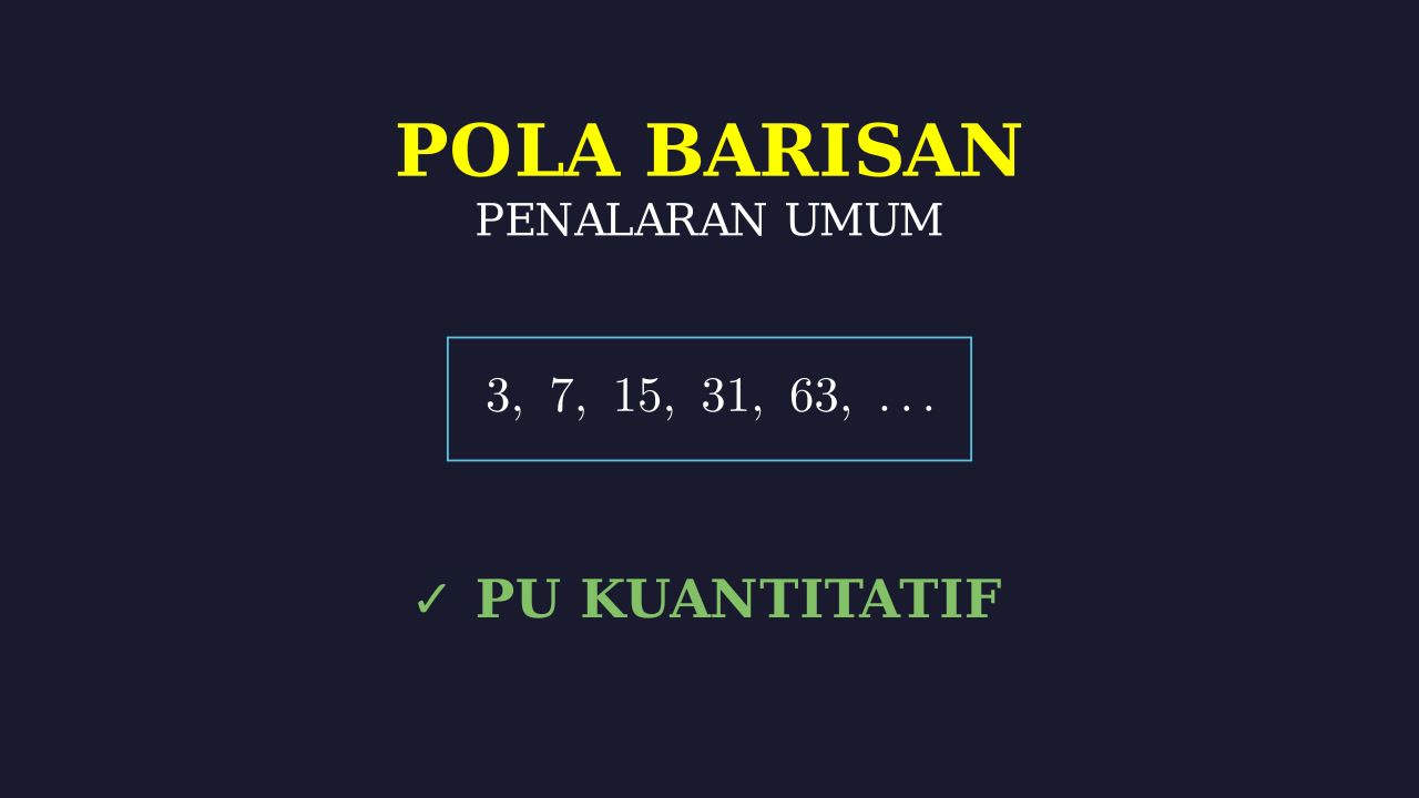 Pola Barisan Bilangan