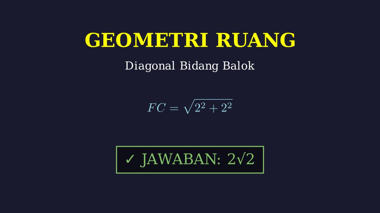 Menghitung Panjang Diagonal Balok
