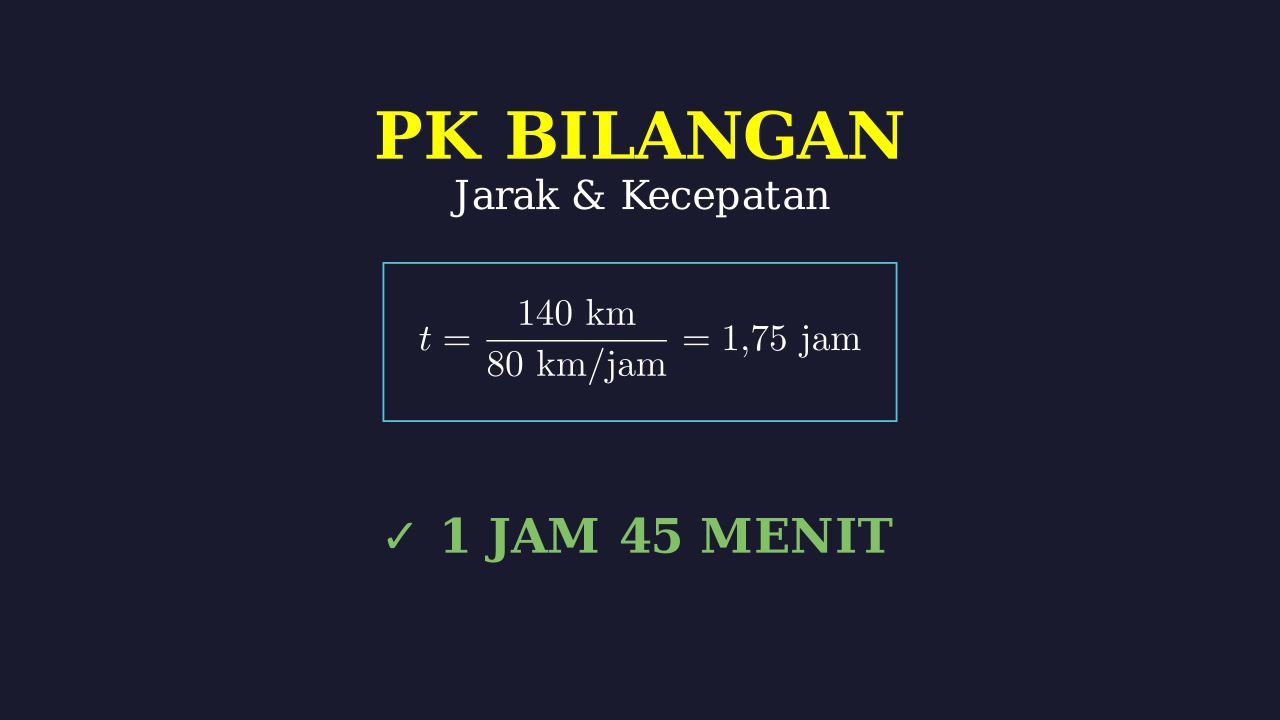 Menghitung Waktu Tempuh Perjalanan