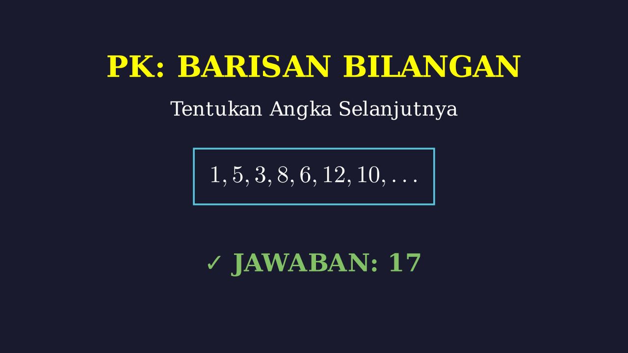 Menyelesaikan Pola Bilangan