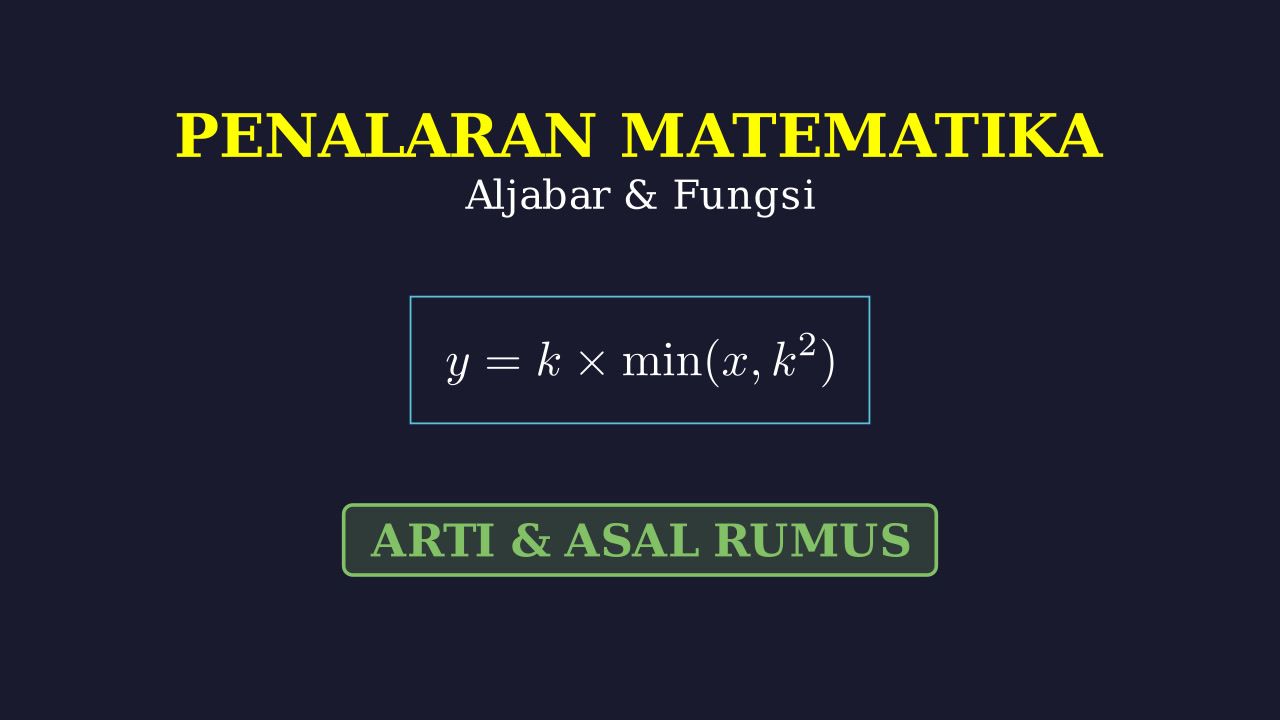 Memahami Rumus y = k × min(x, k^2)