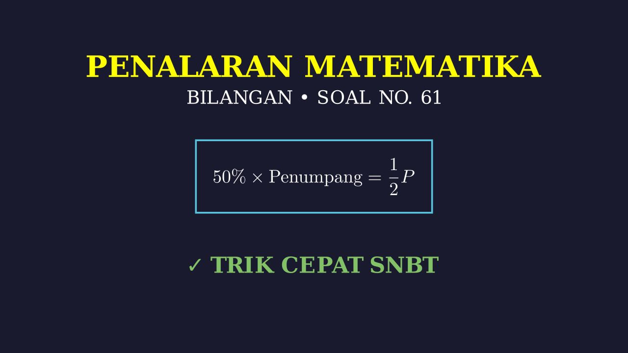 Pembahasan Soal Persentase Penumpang