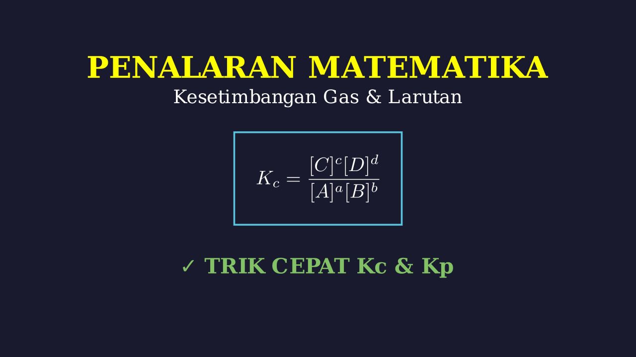 Kesetimbangan Gas dan Larutan