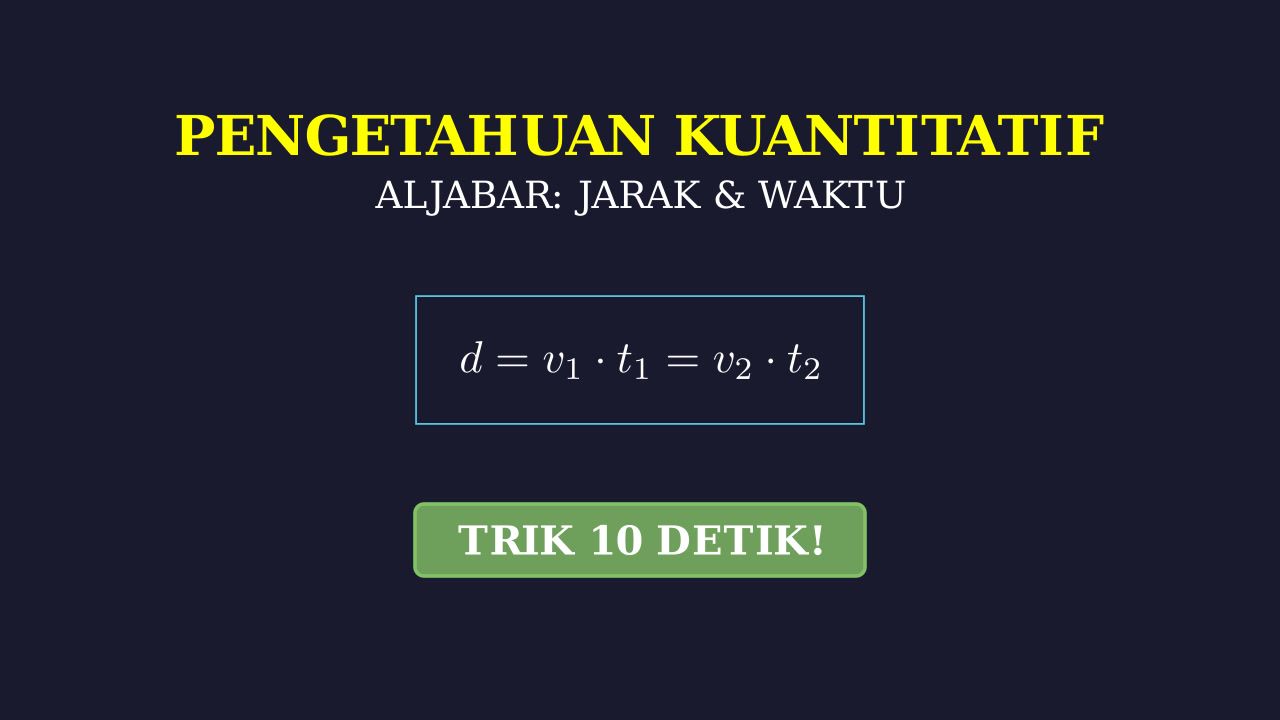 Soal Cerita: Kecepatan dan Waktu