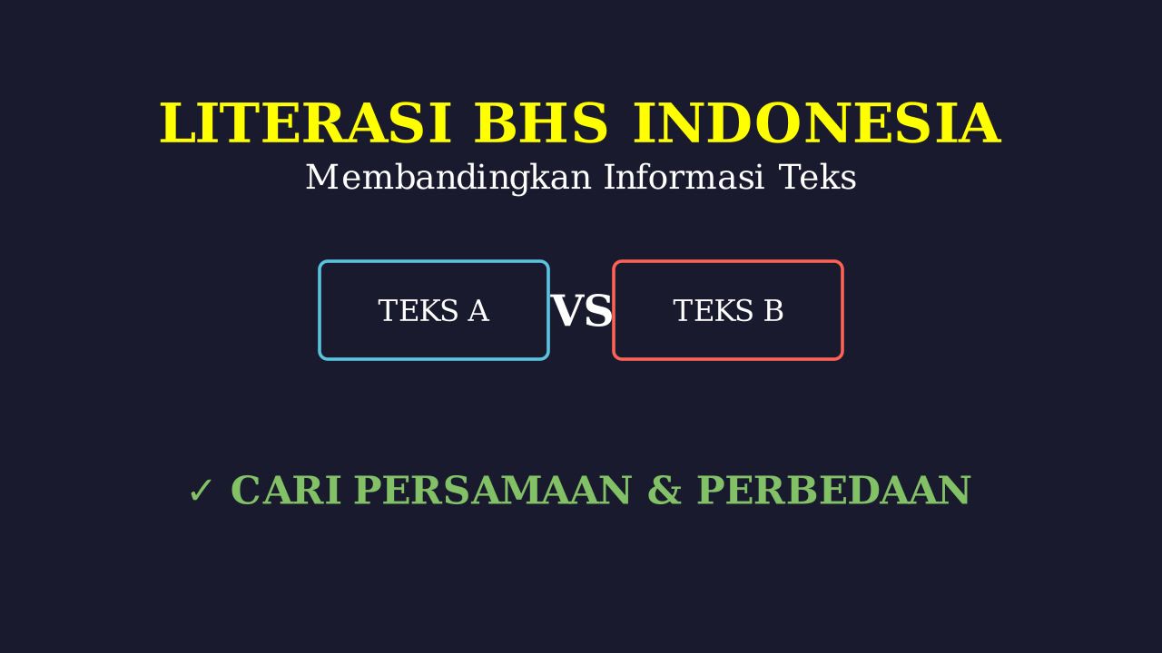Membandingkan Informasi Dua Teks