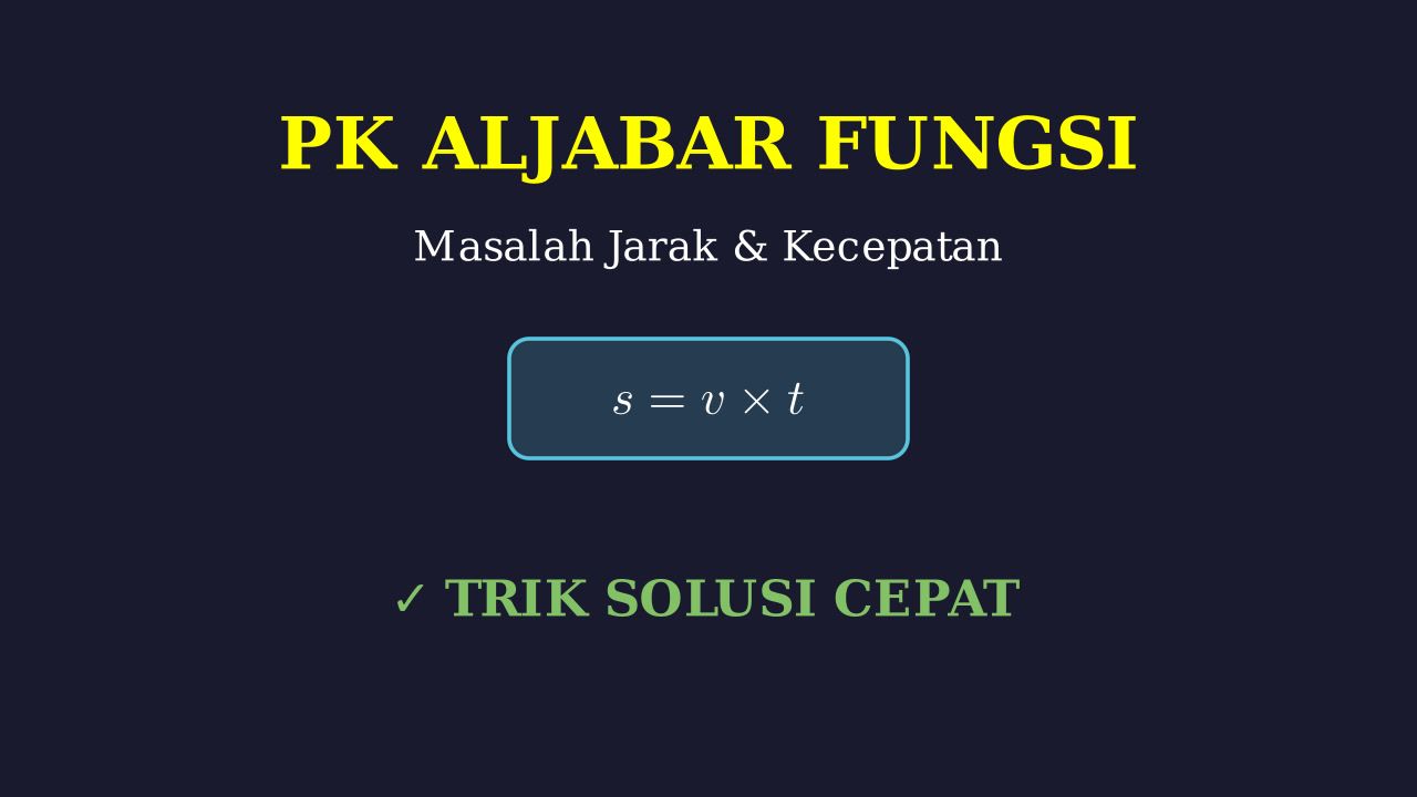 Soal Cerita: Jarak dan Kecepatan