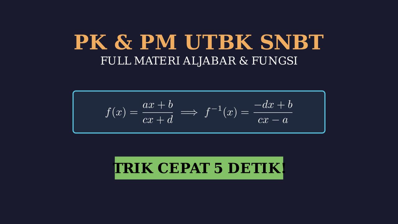 PK & PM UTBK: Materi Lengkap & Trik Cepat