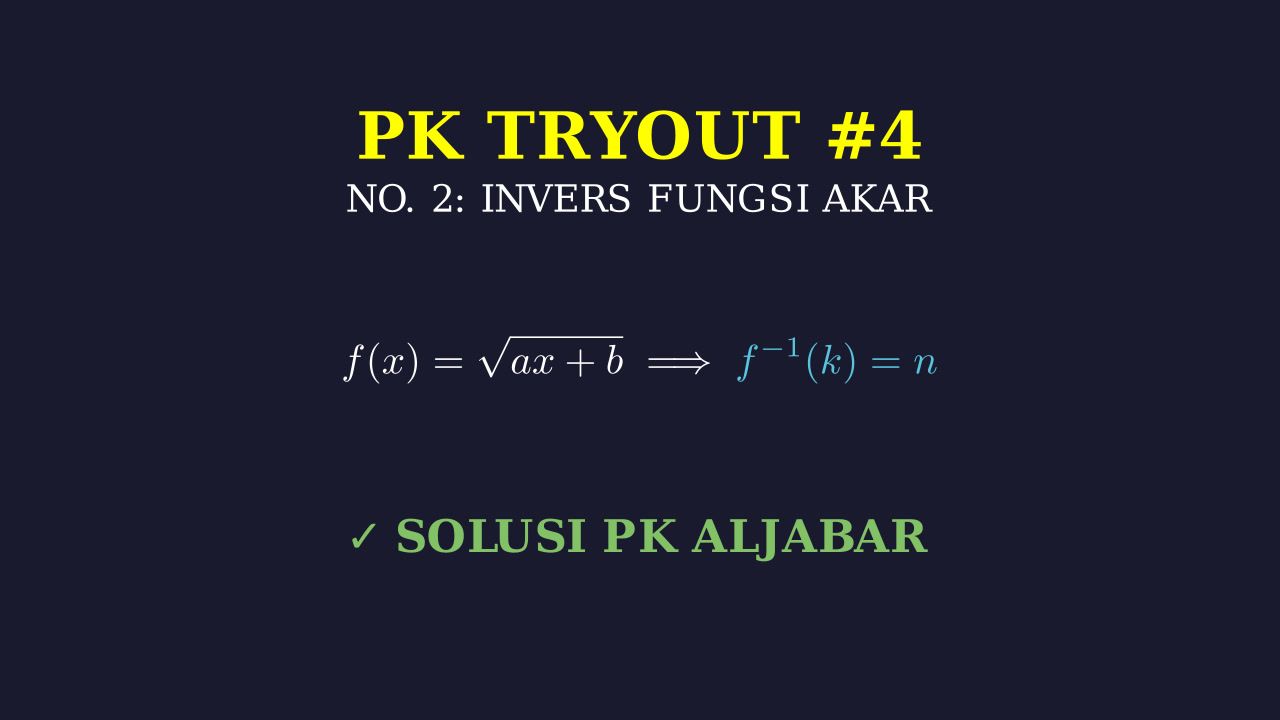 Inverse of Square Root Functions: PK Tryout 4