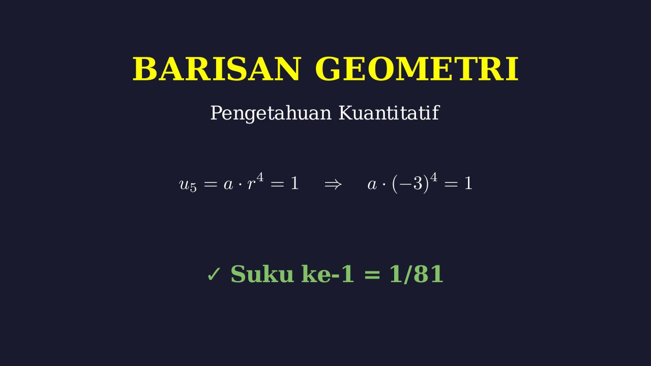 Barisan Geometri: Analisis Pernyataan