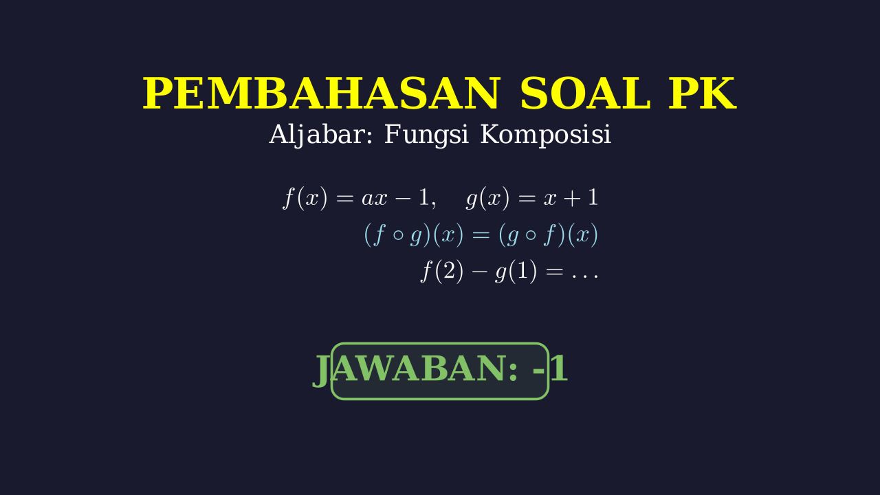 Menyelesaikan Soal Fungsi Komposisi