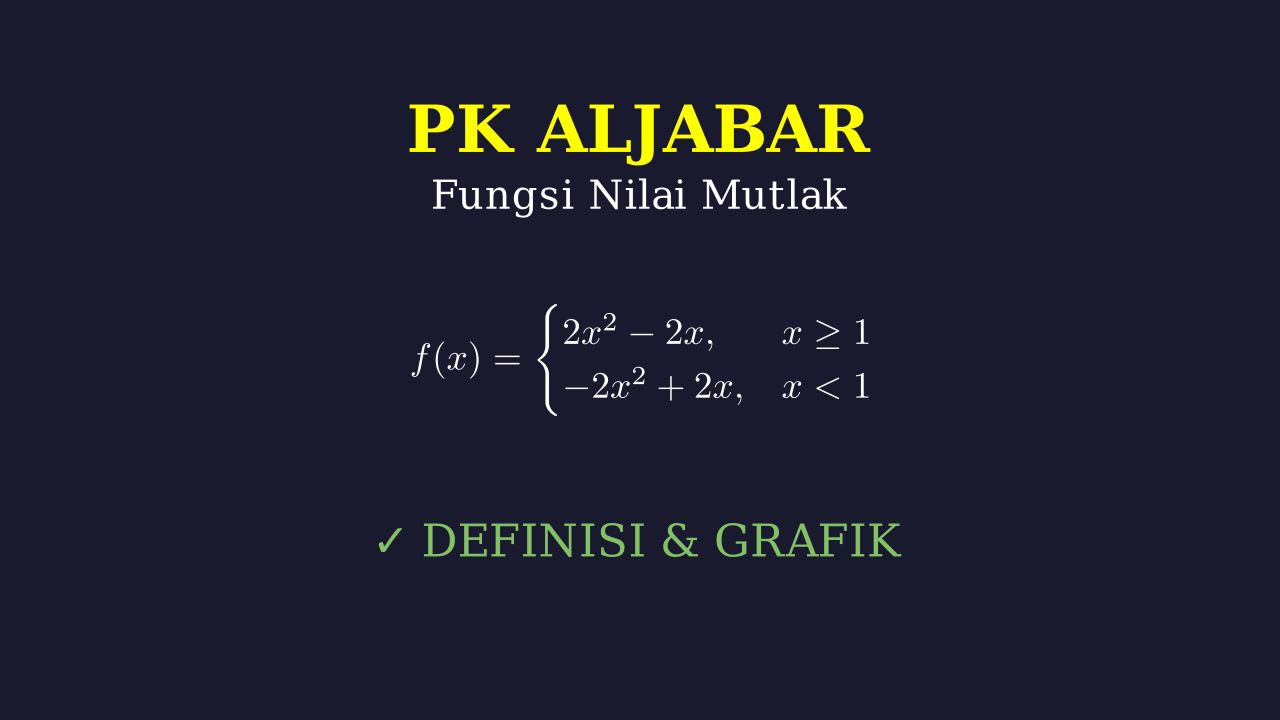 Grafik dan Definisi Fungsi Nilai Mutlak