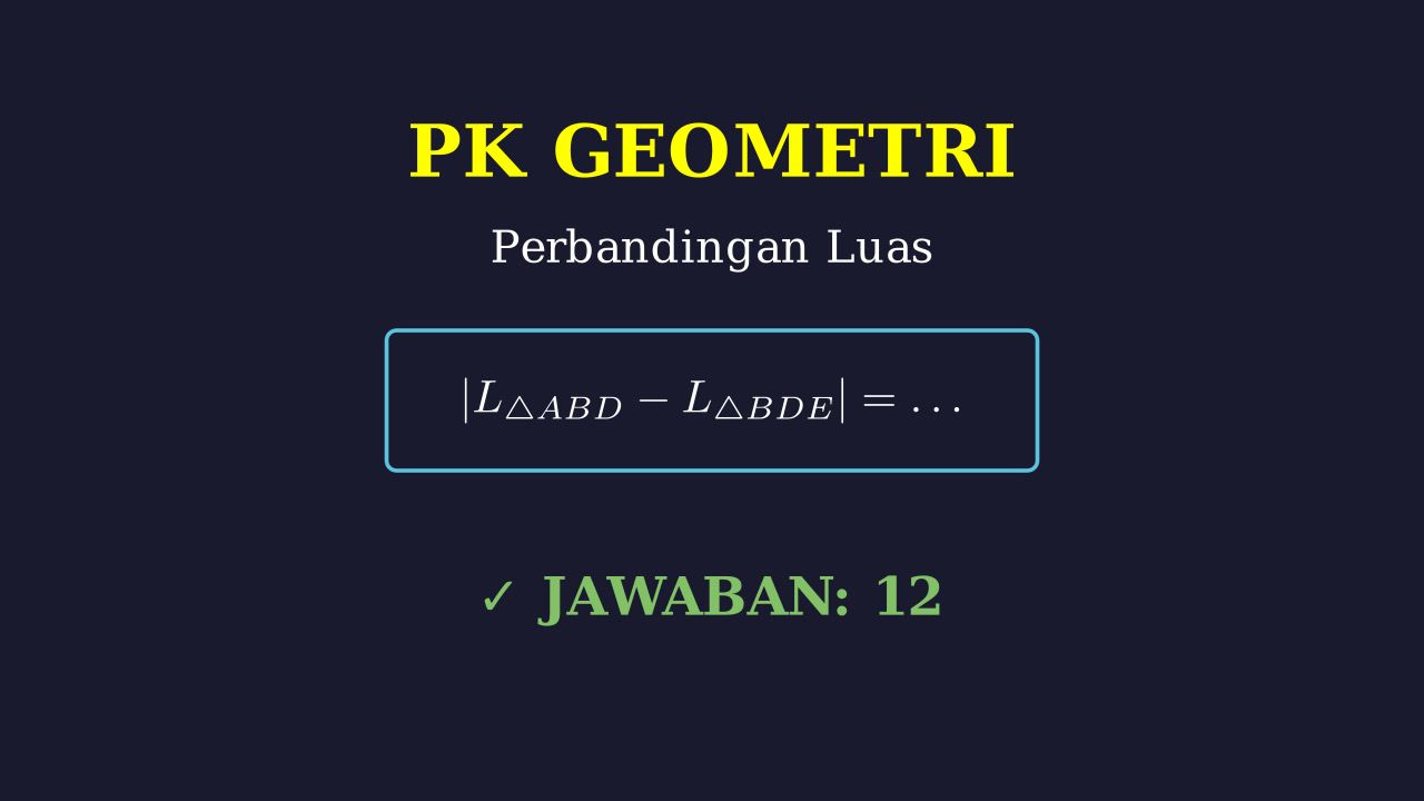 Geometri: Selisih Luas Segitiga dalam Persegi Panjang