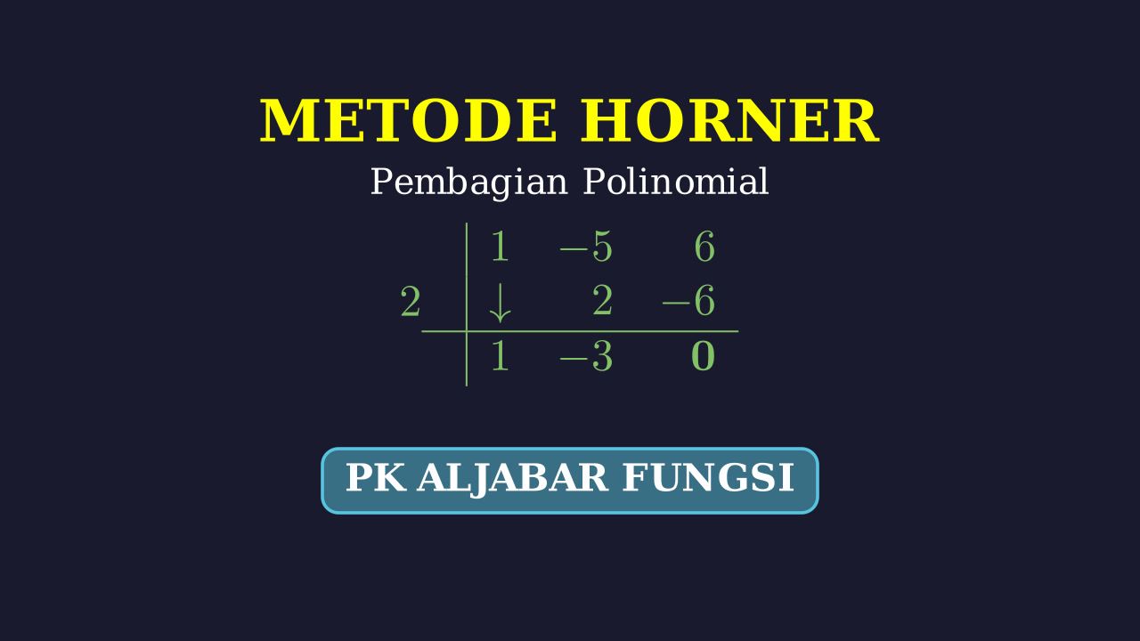 Metode Horner: Pembagian Polinomial