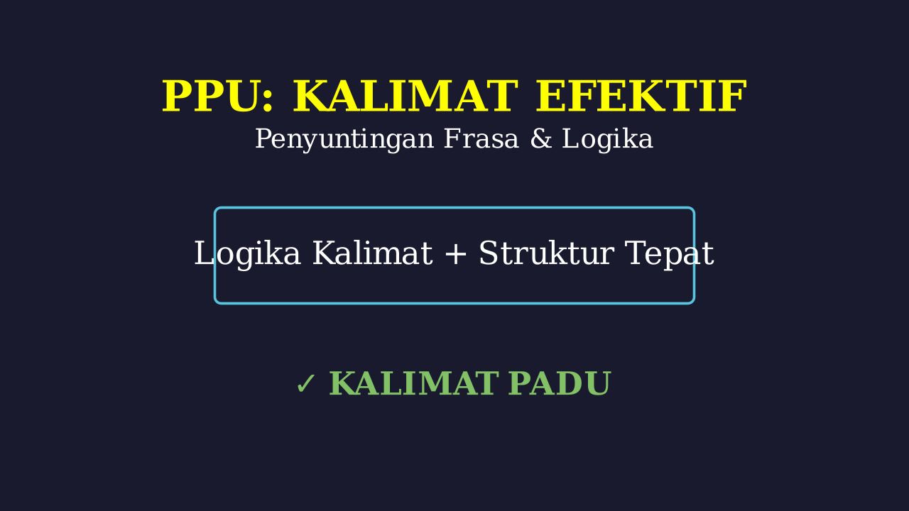 Penyuntingan: Frasa dan Logika