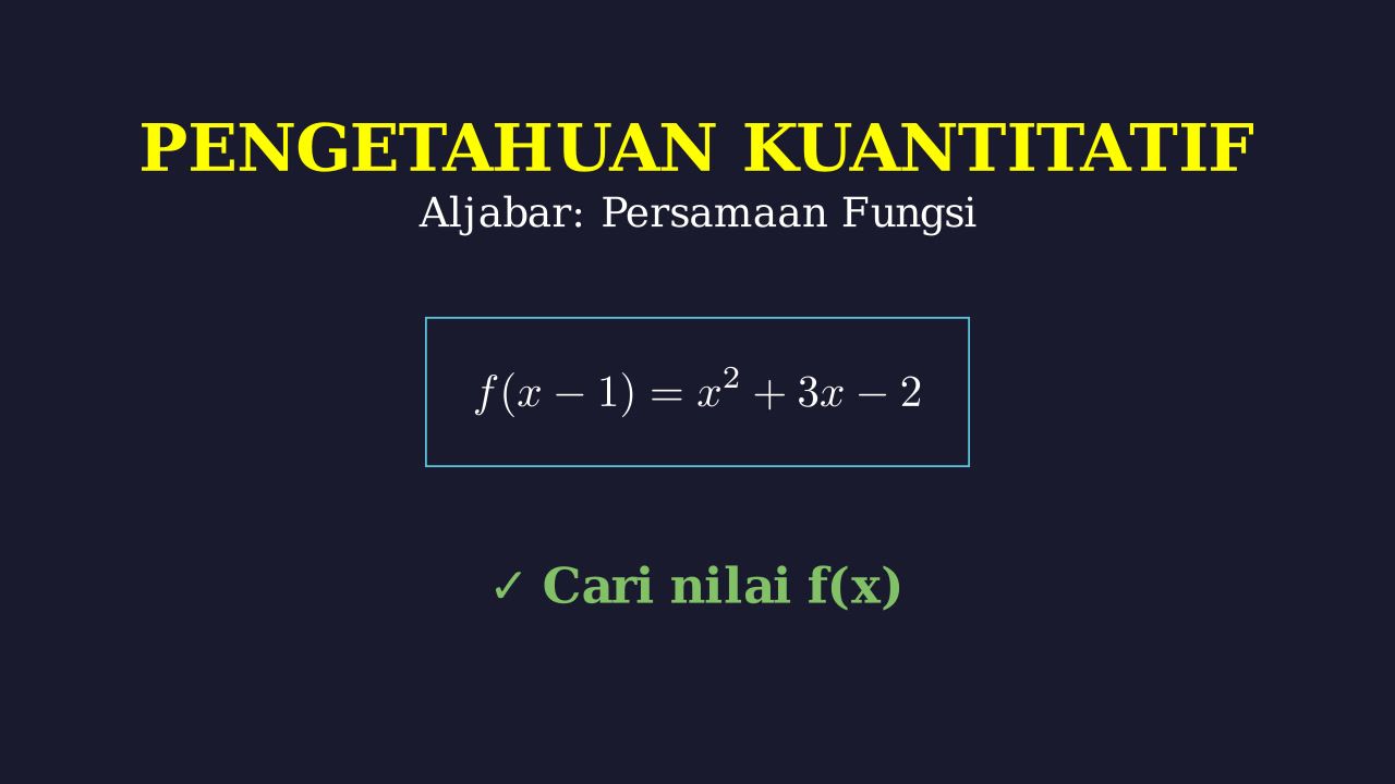 Memahami Persamaan Fungsi