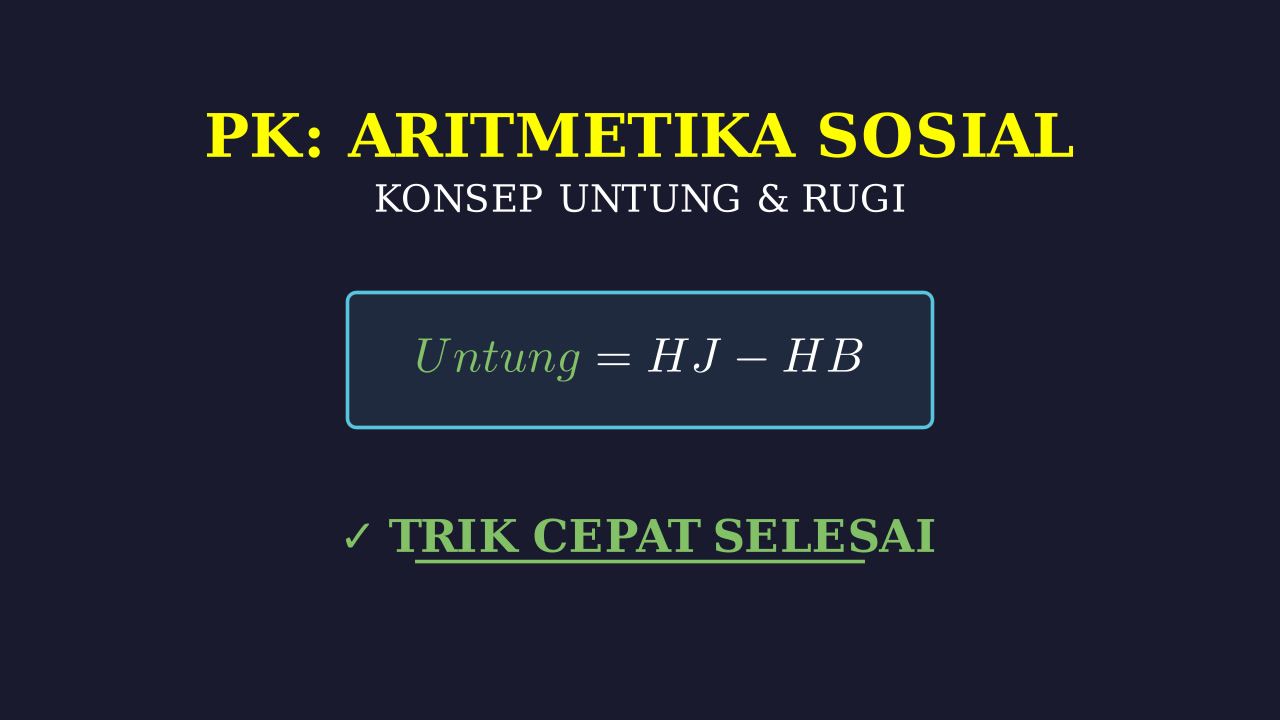 Untung dan Rugi: Dasar Aritmetika Sosial