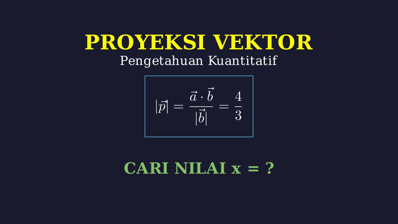 Panjang Proyeksi Vektor