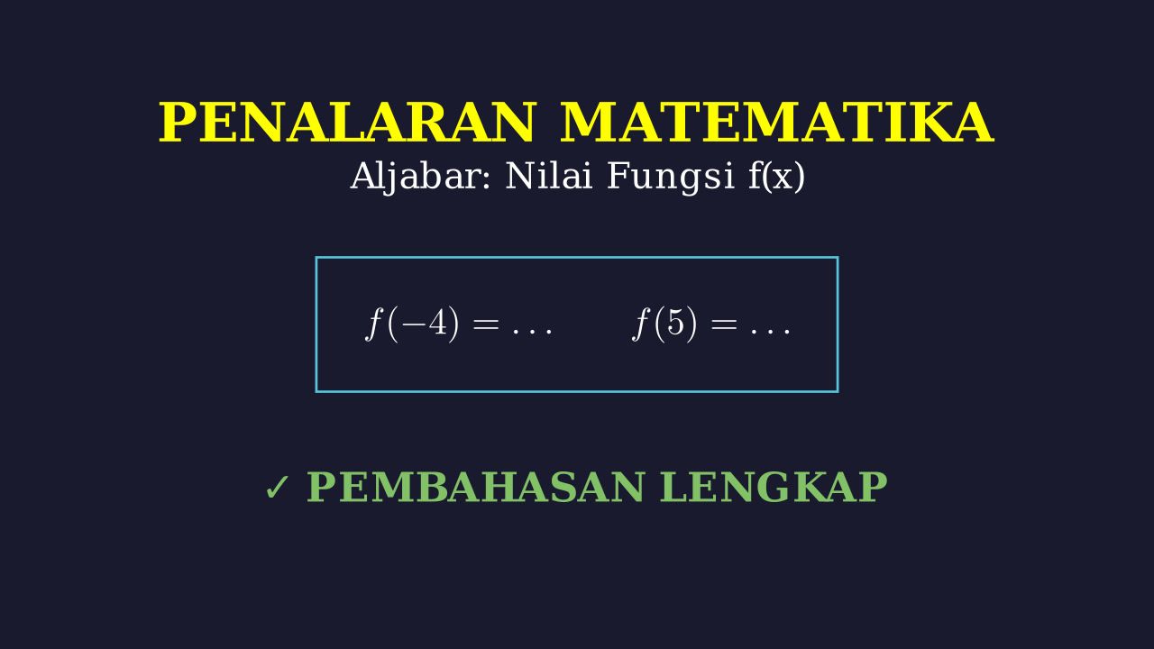 Menghitung Nilai Fungsi