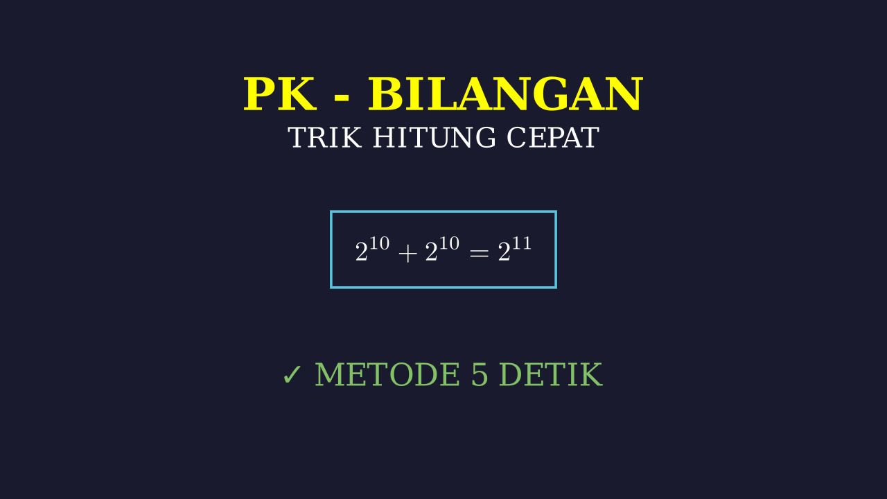 Trik Cepat Selesaikan Soal