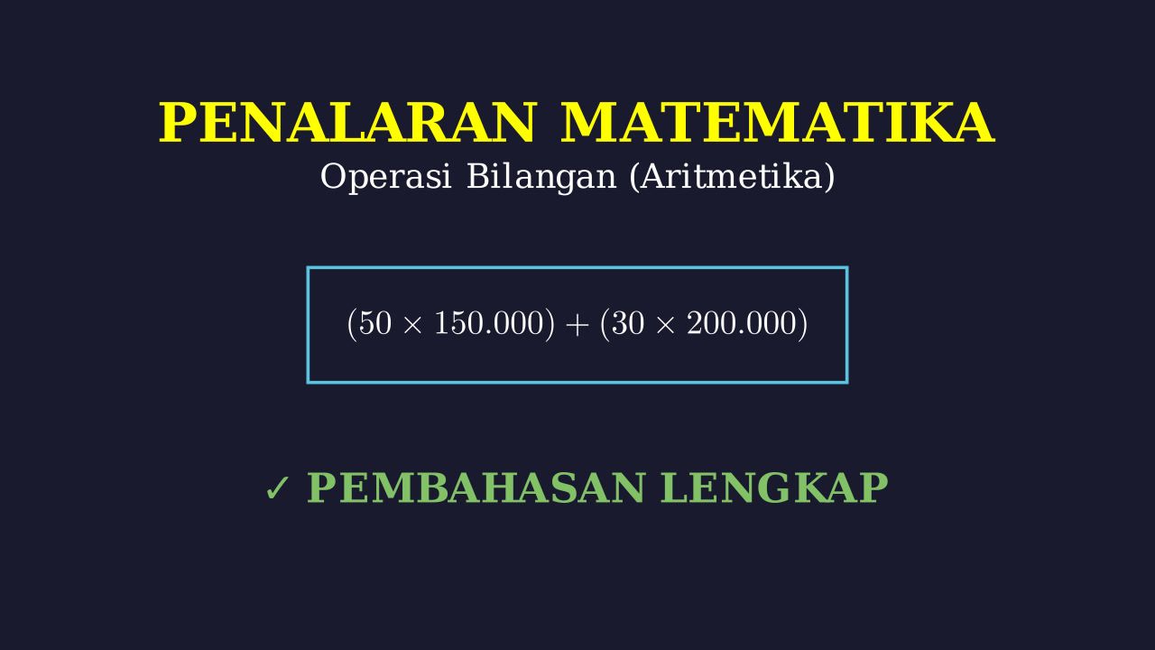 Aritmetika Sosial: Menghitung Modal Pembelian