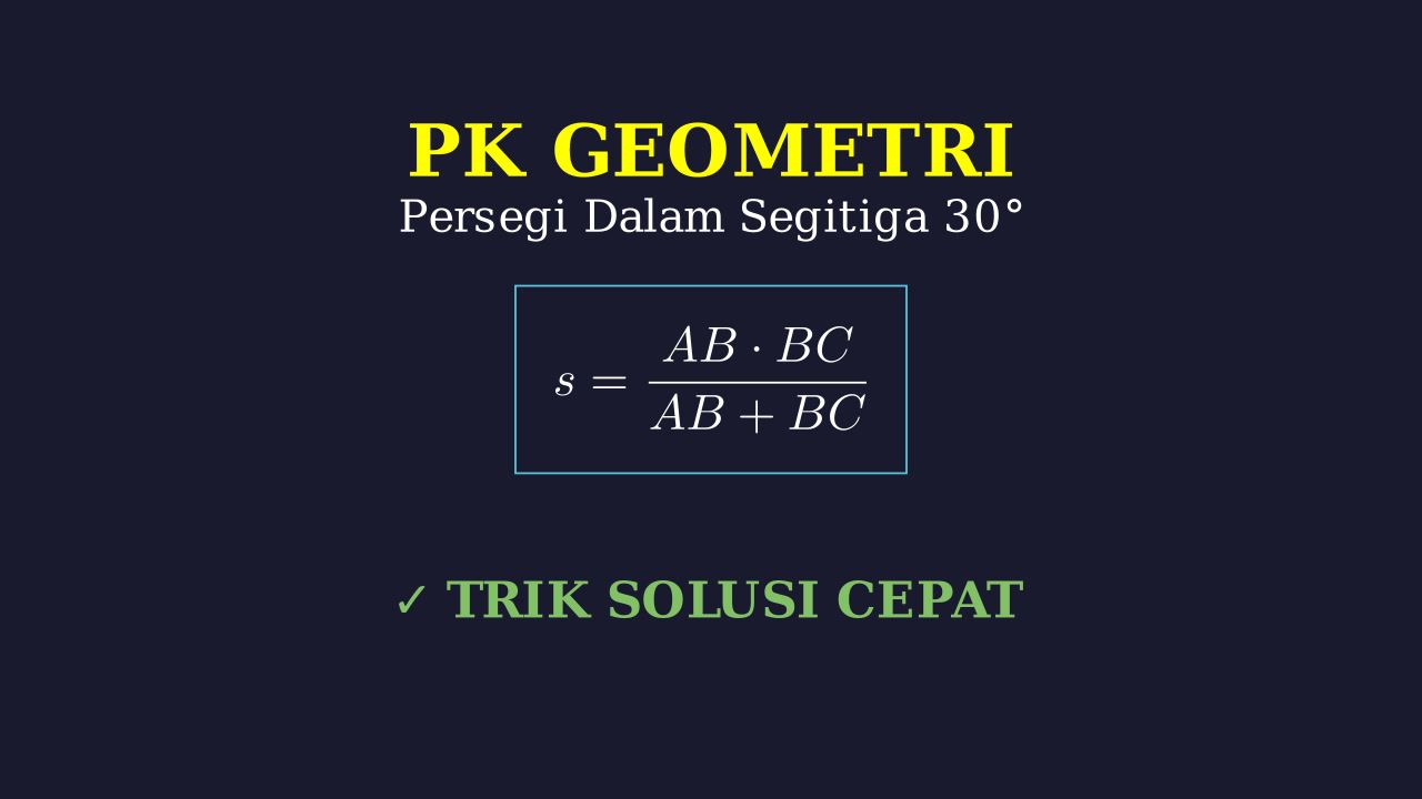 Persegi Dalam Segitiga Siku-Siku
