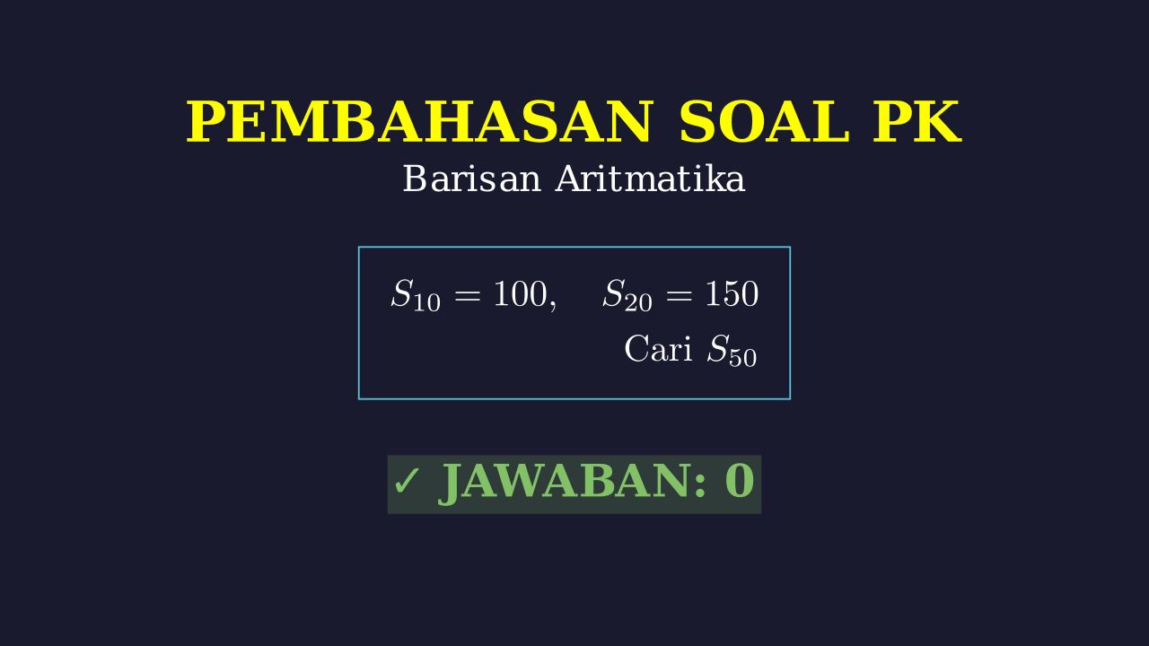 Deret Aritmatika: Mencari Jumlah Suku