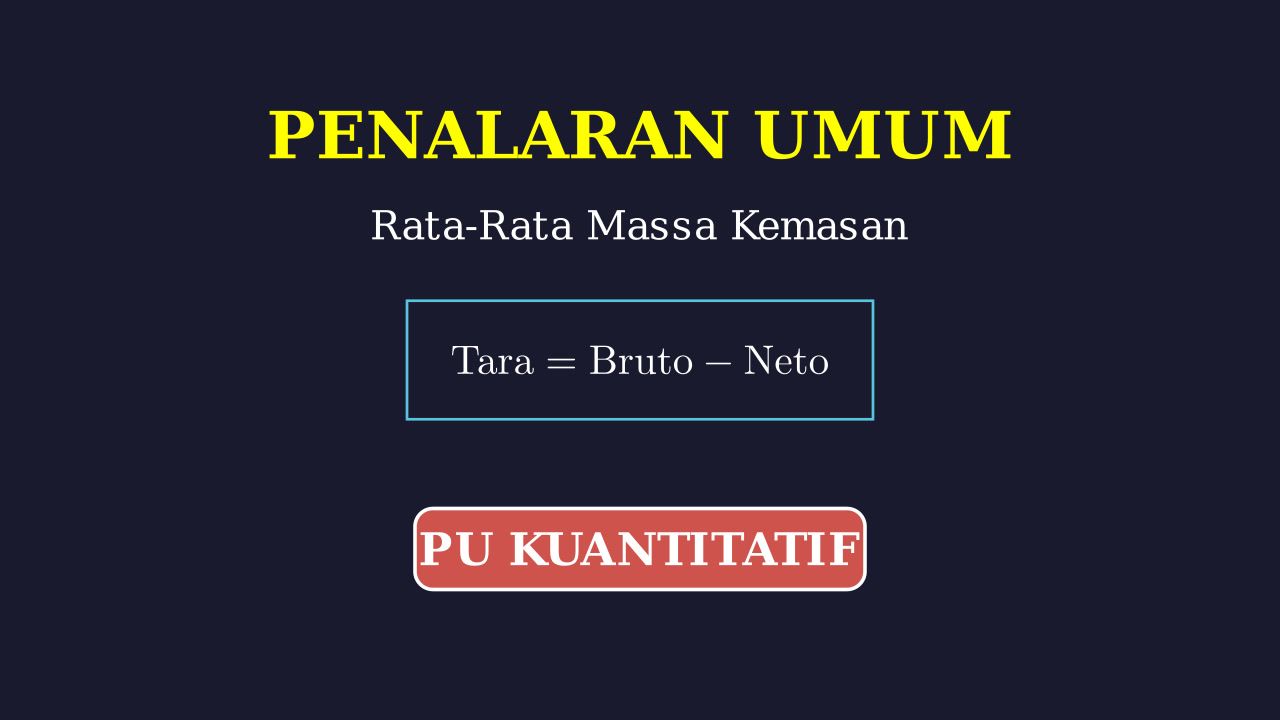 Menghitung Rata-rata Massa Kemasan