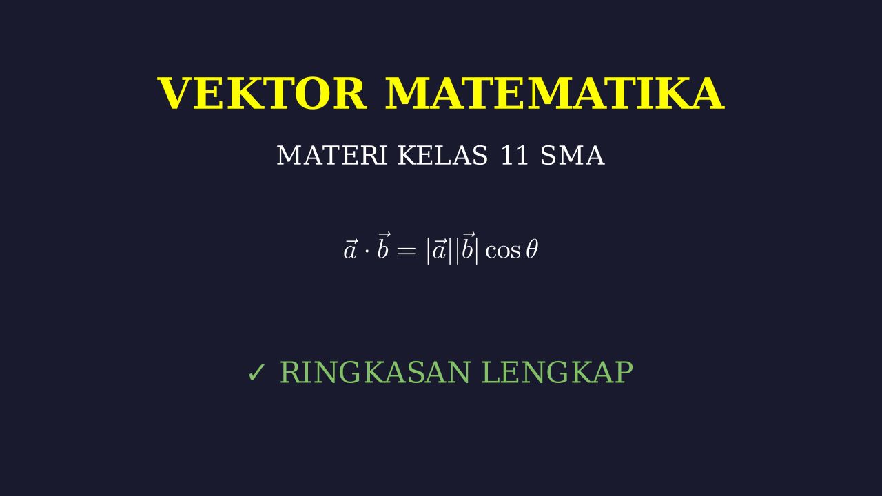Vektor Matematika Kelas 11