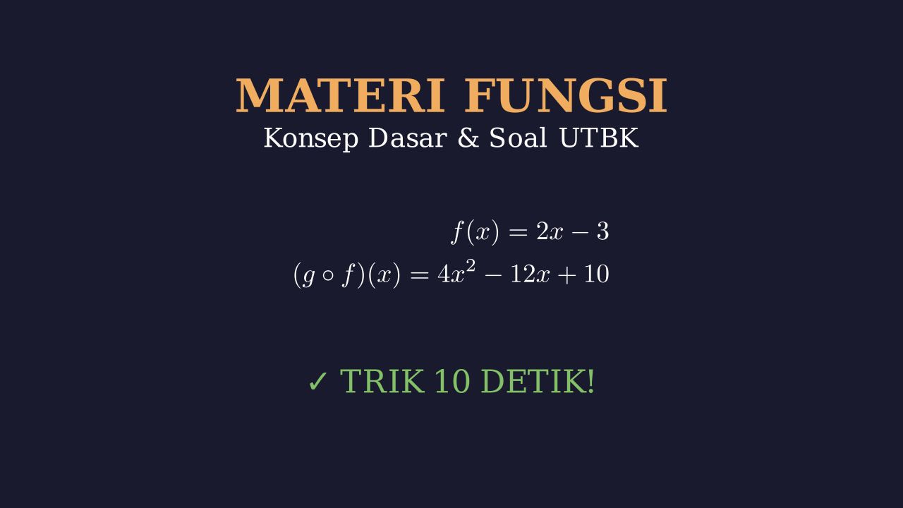 Fungsi: Konsep Dasar dan Latihan Soal UTBK