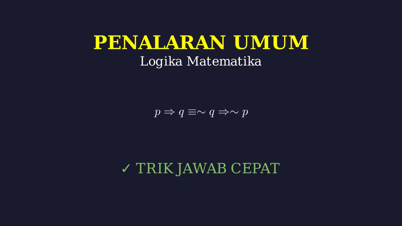Logika Matematika: Subtes PU