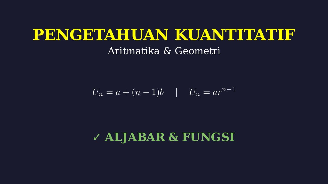Rumus Aritmatika & Geometri