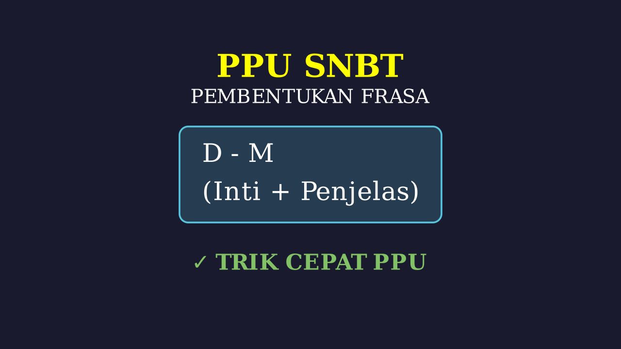 PPU SNBT: Pembentukan Frasa