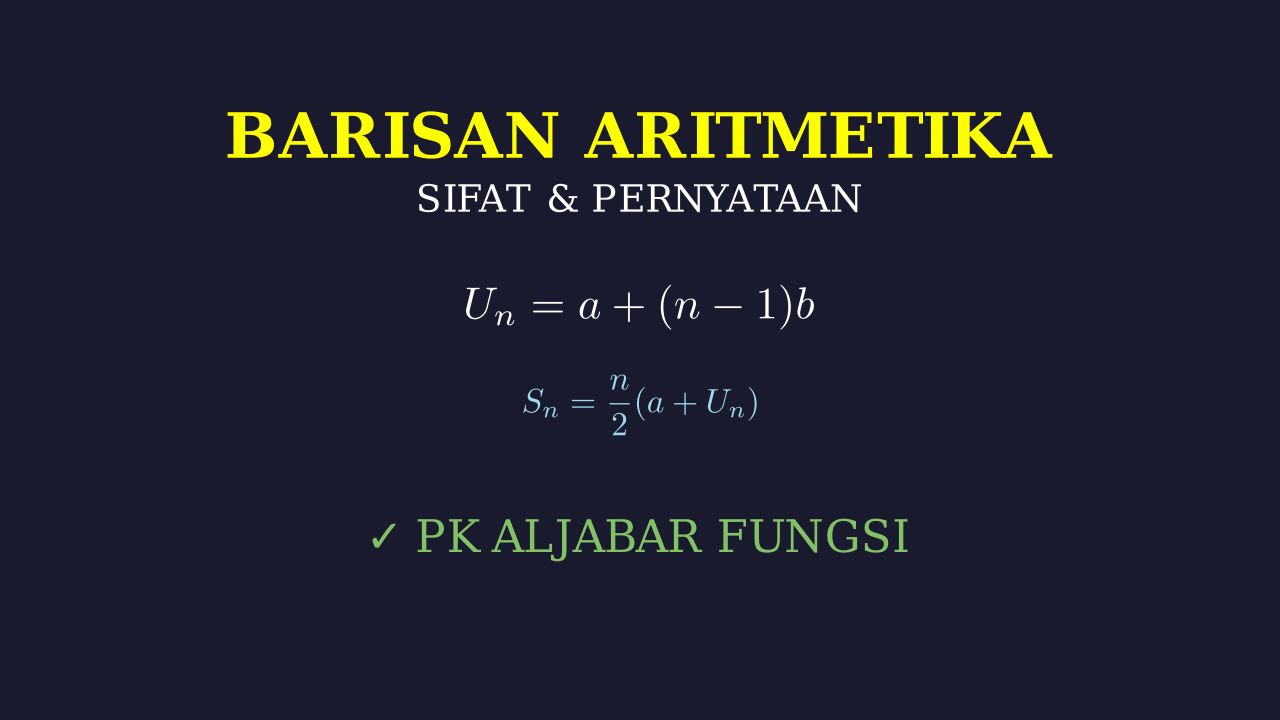 Barisan Aritmetika: Sifat Dan Analisis