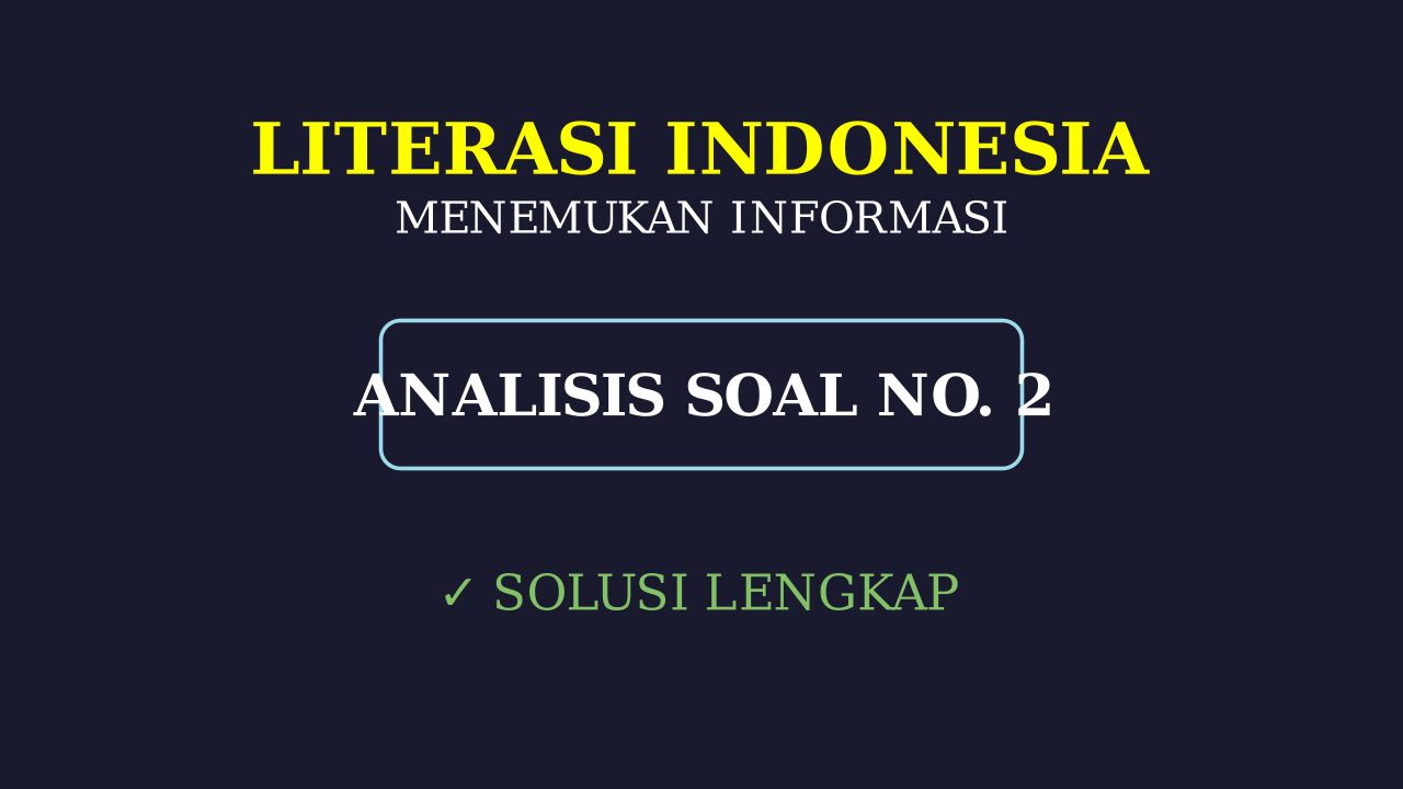 Solusi Soal Nomor Dua