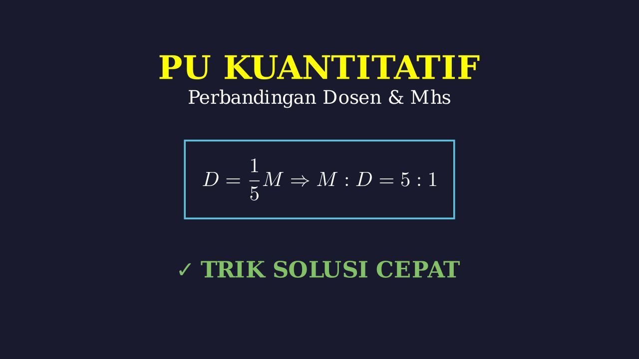 Soal Perbandingan: Dosen dan Mahasiswa