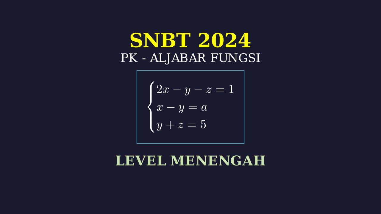 SPLTV: Soal SNBT 2024 Level Menengah