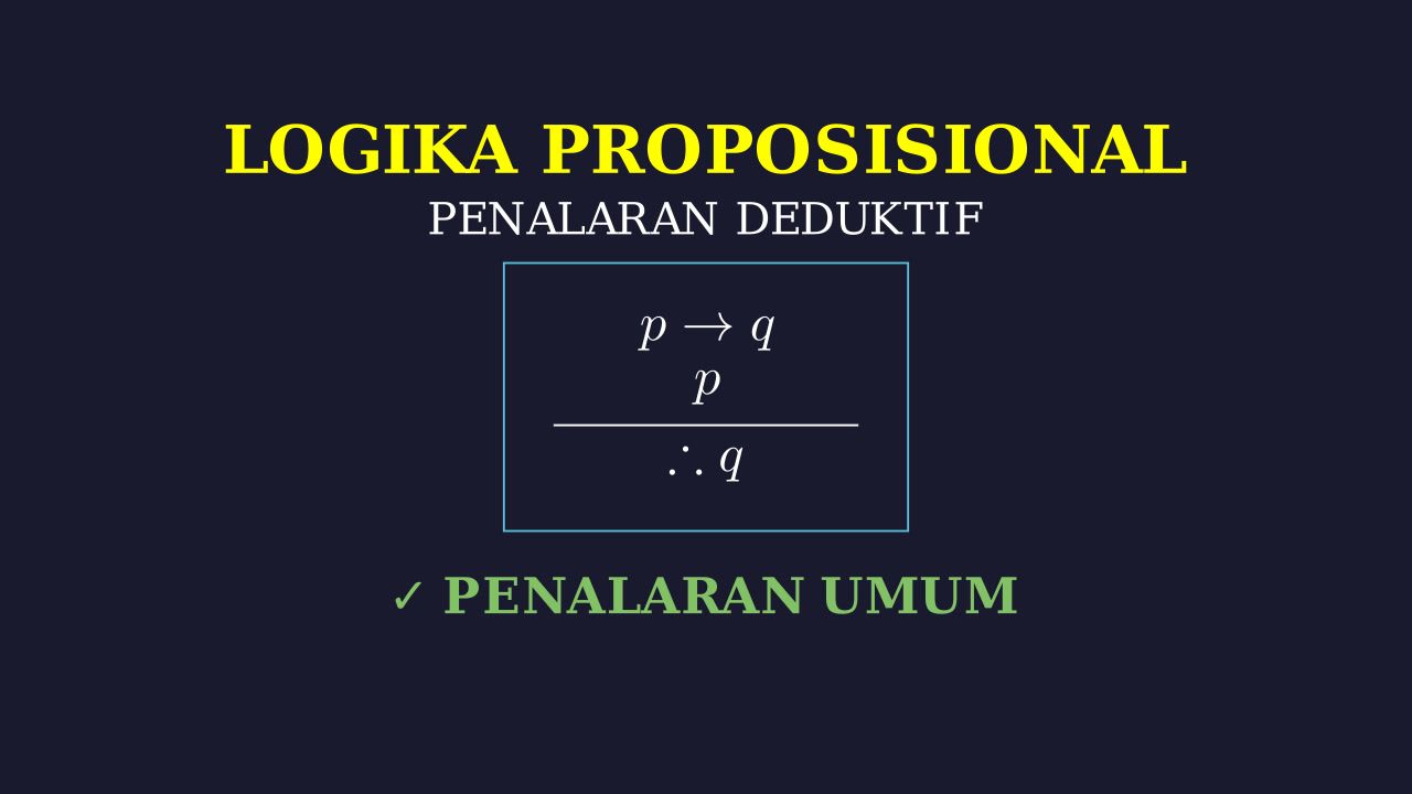 Logika Proposisional: Dasar Penalaran
