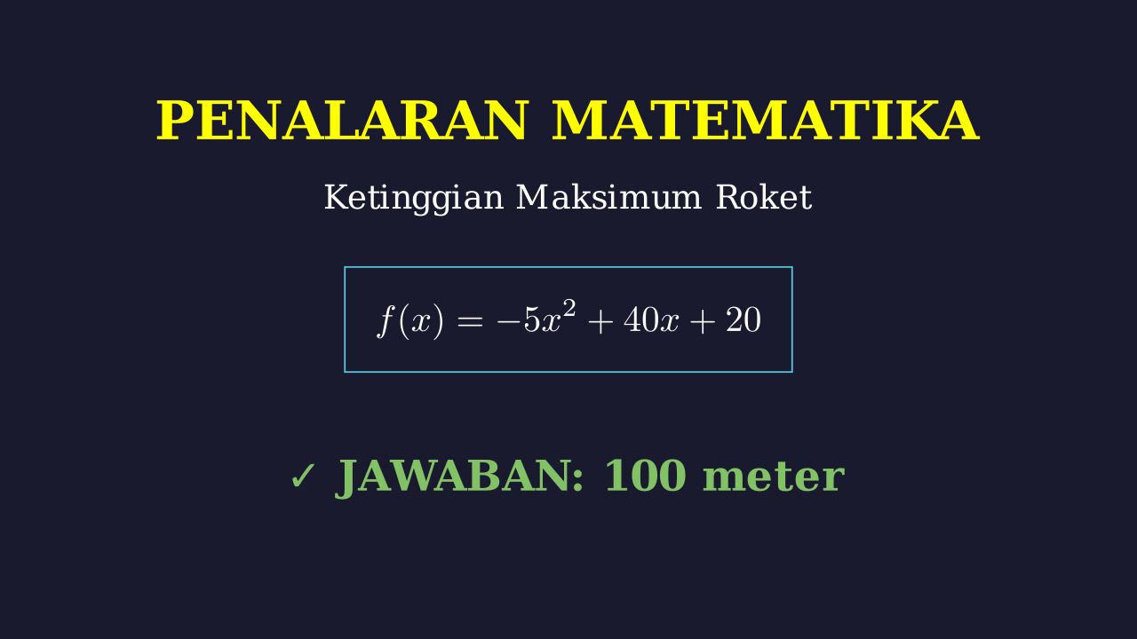 Menghitung Ketinggian Maksimum Roket