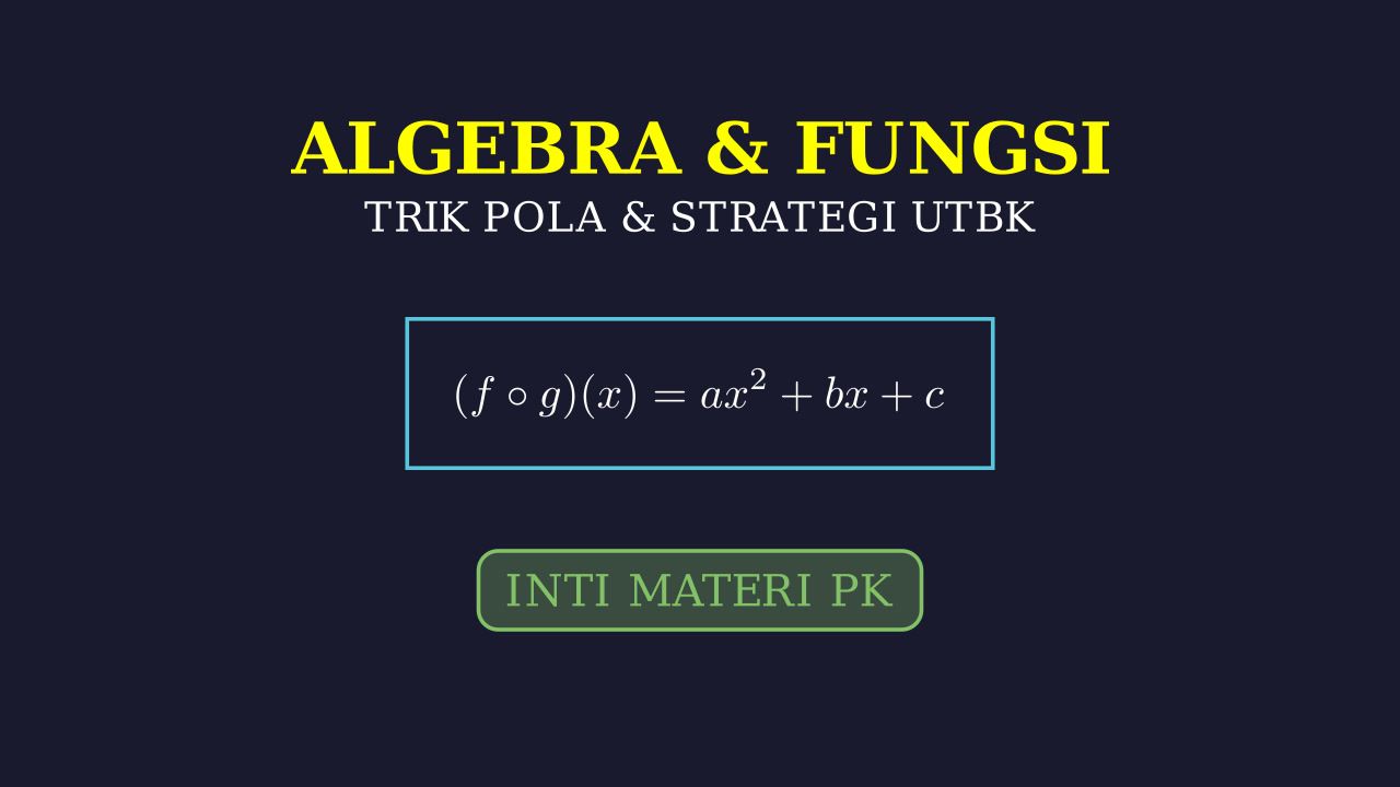 Aljabar UTBK: Konsep Dasar & Strategi Soal