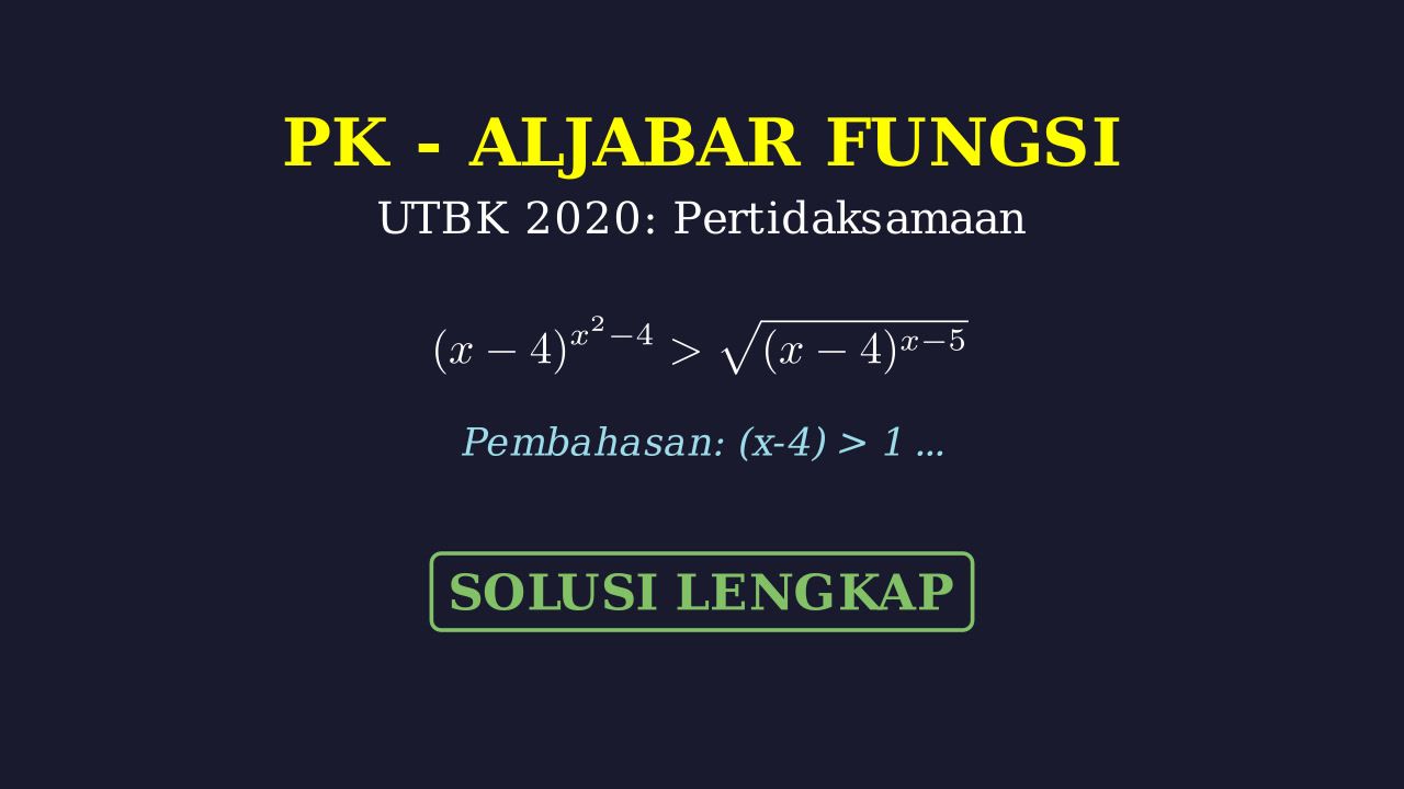 Pertidaksamaan Eksponen: UTBK 2020