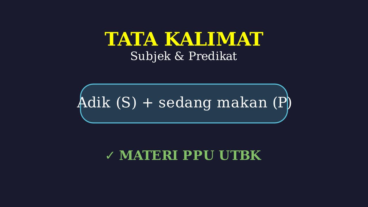 Subjek dan Predikat dalam Kalimat