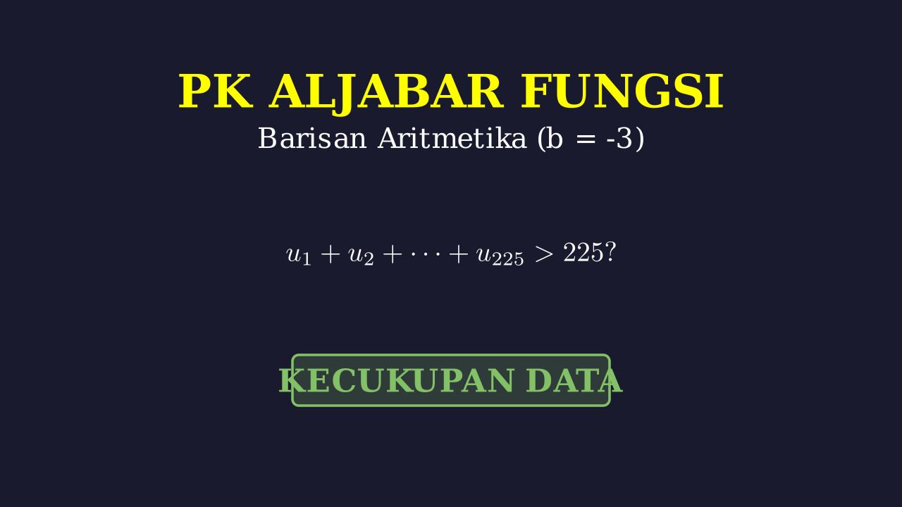 Barisan Aritmetika: Kecukupan Data