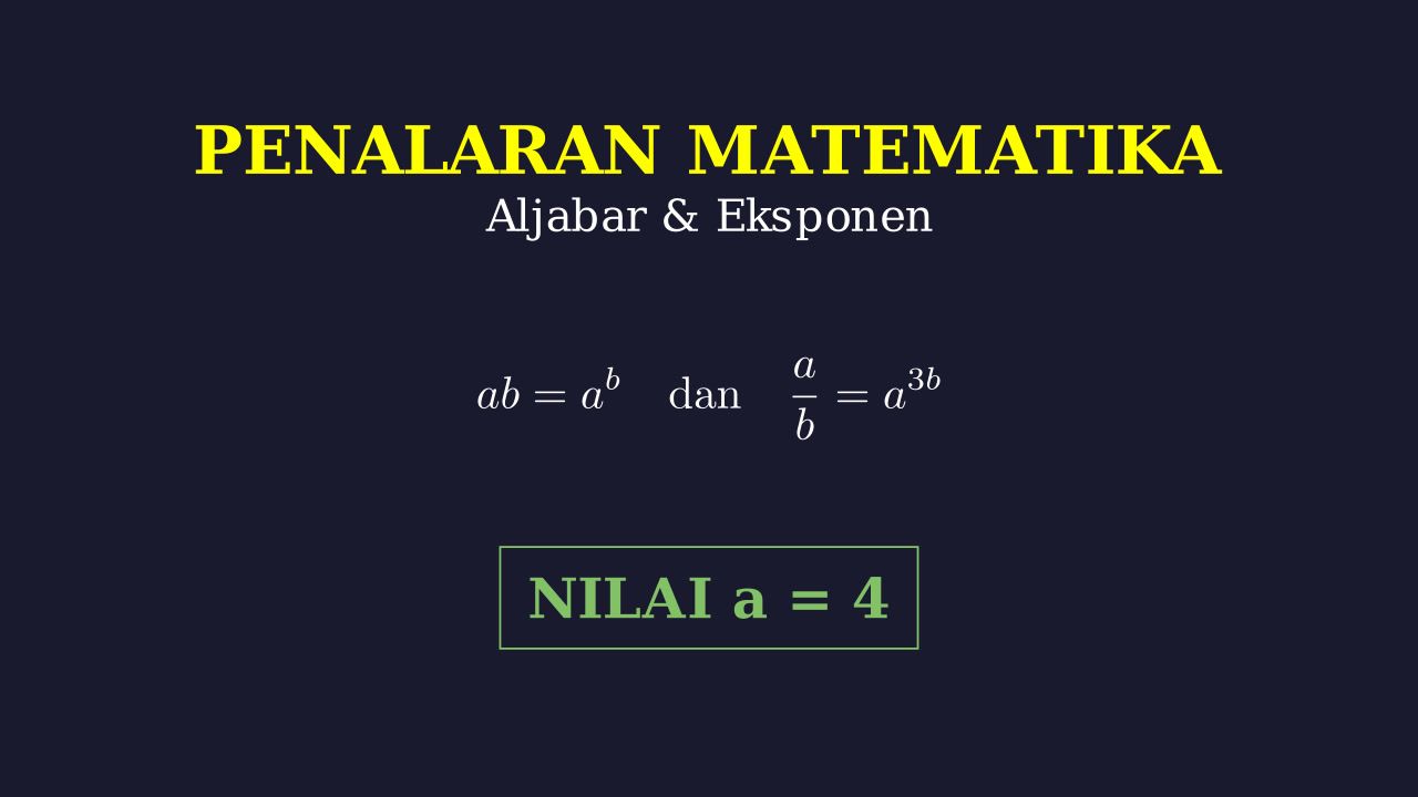 Menyelesaikan Persamaan Eksponen