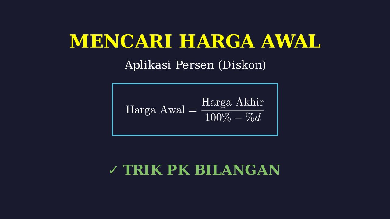 Menghitung Harga Sebelum Diskon
