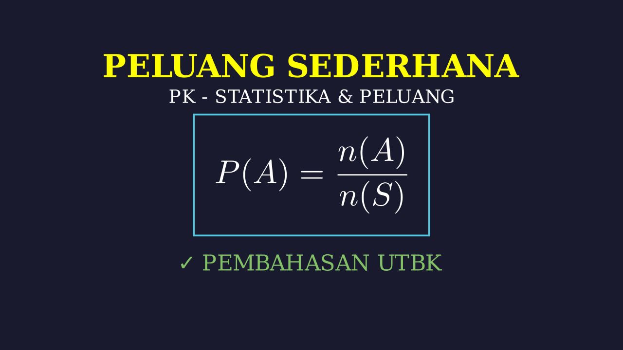 Peluang Sederhana: Konsep Dasar