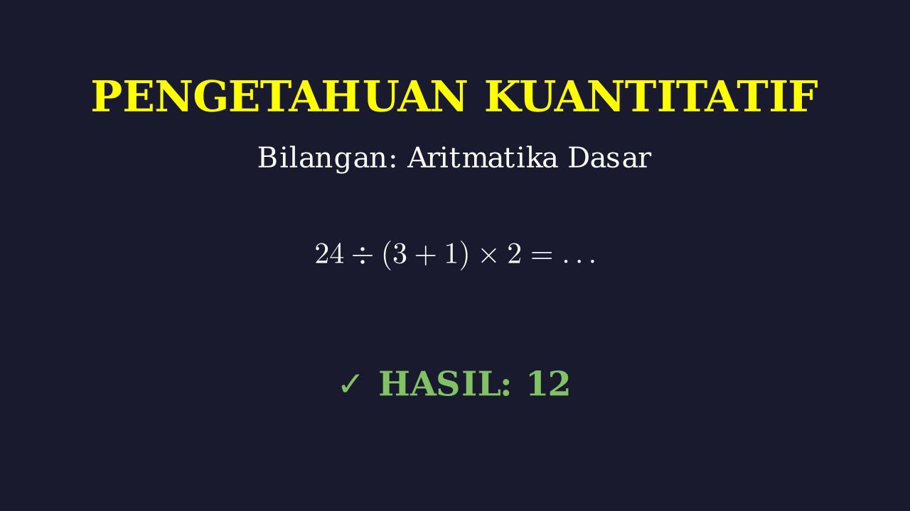 Aritmatika Dasar: Konsep & Operasi Hitung