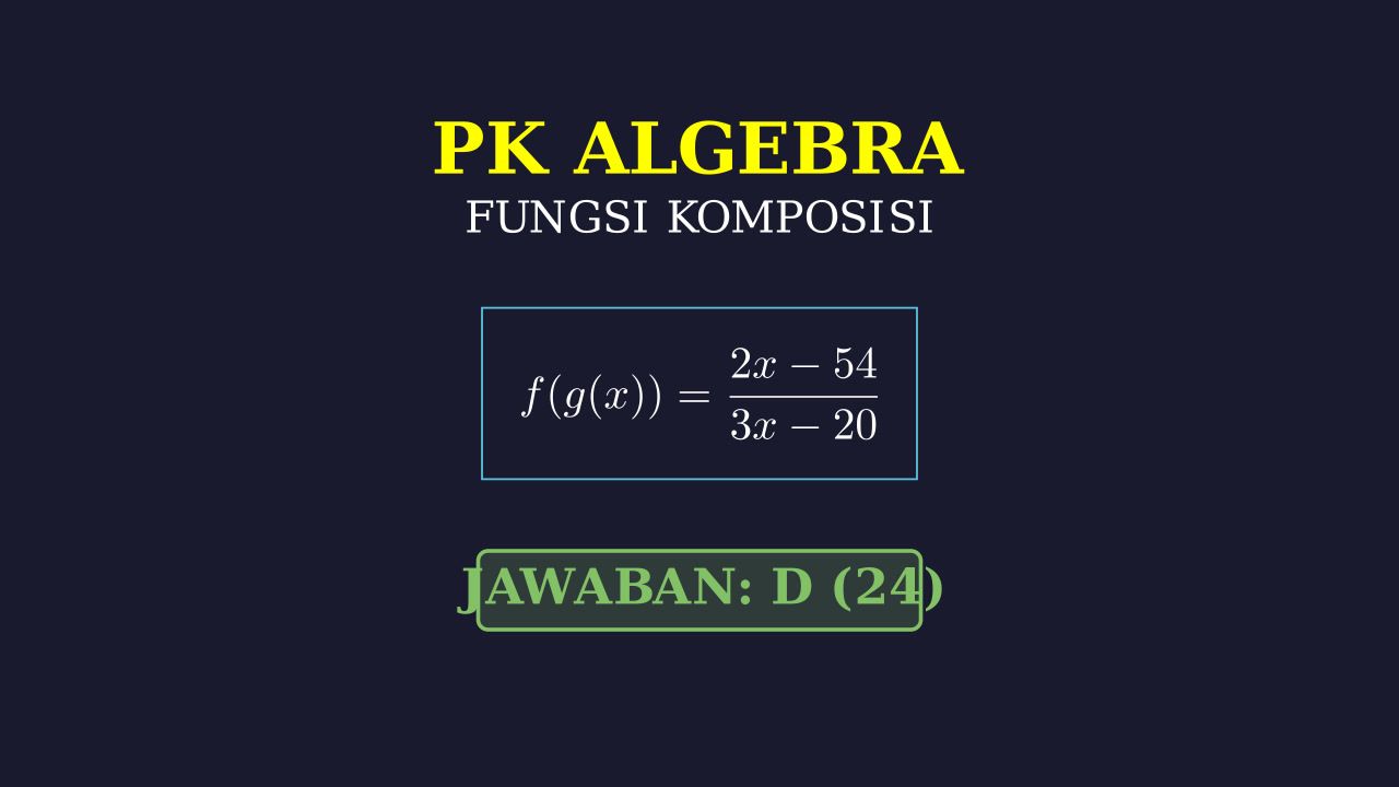 Fungsi Komposisi dan Invers