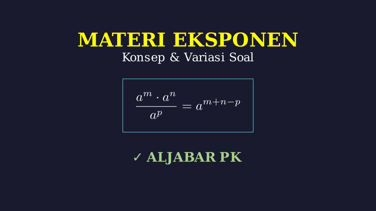Eksponen: Materi Lengkap & Contoh Soal