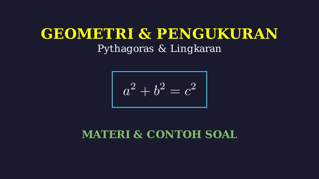Teorema Pythagoras & Lingkaran: Rumus Lengkap