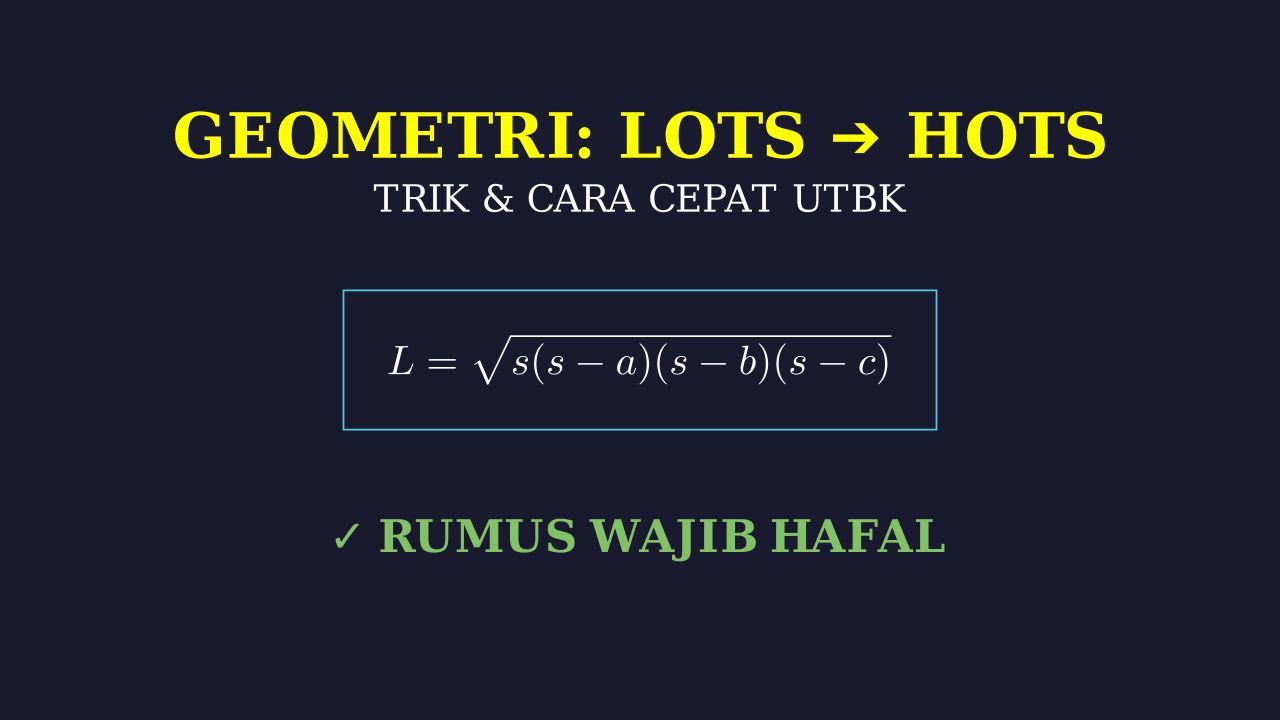 Geometri: Rumus, Soal HOTS, dan Trik Cepat